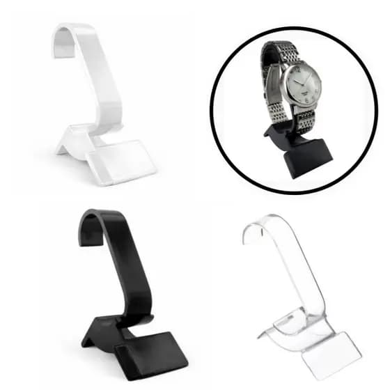 Kit 20 Expositor Organizador para Relógio Preto, Branco e Transparente(Cristal)