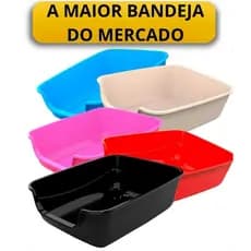 Caixa de Areia Gatos Grande 62x50x20 Furba Jumbox pet injet  Maior do Mercado