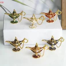 Lâmpada Mágica Aladdin, Ornamento para Decoração de Sala de Estar, Estilo Vintage, Artesanato para Casa, Jantar de Feria