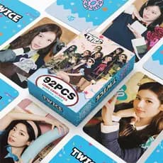 KPOP 92 peças/caixa, cartões fotográficos TWICE, coleção de adesivos de cartões LOMO comemorativos do 10º aniversário LI