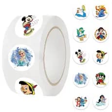 500 pcs 10 Imagens Adesivos Disney Cartoon Roll/Stickers Fita Adesiva BOUL