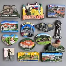 Ímãs de Geladeira da Eslováquia Bratislava Somoška Castelo de Orove Hafľanok Peznok Adesivos Magnéticos da Coleção Eslov