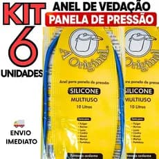 Borracha Panela de Pressão 10L Silicone Universal Kit 6 Unidades Vedação Anti Vazamento