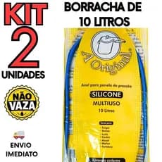 kit 2 Borracha Panela de Pressão 10 Litros Silicone Universal  Reposição Vedação Envio Rápido
