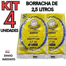 Kit 4 Borracha Panela de Pressão 2,5 Litros Silicone Universal – Reposição Vedação