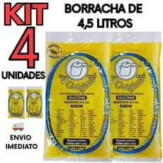 KIT 4 Vedação Silicone 4,5L para Panela de Pressão Anel de Reposição Universal Alta Resistência
