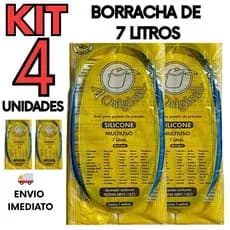 Kit 4 Borracha Vedação Panela de Pressão 7 Litros Silicone Universal Reposição Alta Qualidade