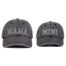 Boné de beisebol unissex para pais e filhos, bordado com MAMA/MINI, adequado para primavera e outono, chapéu casual para