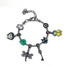 Pulseira cor de coral com pingente de desenho animado, acessório de Halloween da SUHELF, estilo fantasma fofo e anime.