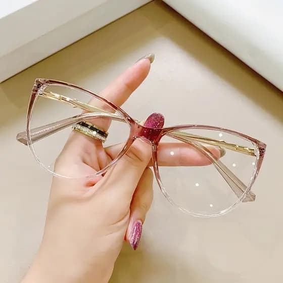 Óculos de Computador Femininos com Proteção Contra Luz Azul e Design em Degradê Elegante