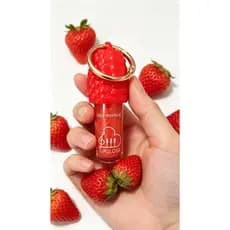 Gloss Labial de Morango com Chaveiro | Lip Gloss Hidratante Labial