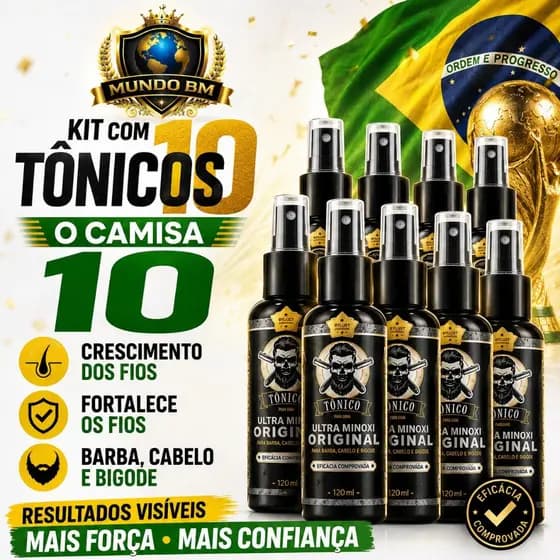 Tônico Capilar UltraDlust Original 120ml Para Barba, Cabelo e Bigode | O Camisa 10 do Crescimento da Barba e Cabelo