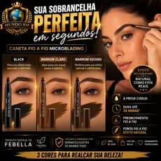 💖 Caneta Fio a Fio para Sobrancelhas Microblading Febella Efeito Natural À Prova d'Água 24 Horas Delineador tebori