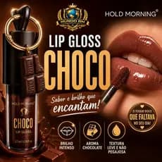 Lip Gloss Choco Com Chaveiro de Chocolate Brilho Intenso Lábios Hidratados ✨