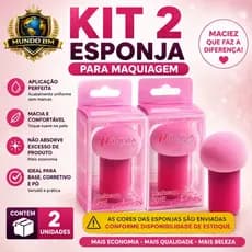 Kit Esponja Cogumelo Maquiagem Makeup Puff 2, 5 ou 12 Unidades | Ultra Macia Para Base Corretivo e Pó