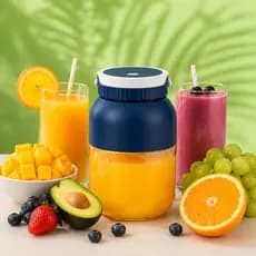 Liquidificador Portátil USB Recarregável Mini Mixer de Suco com Copo