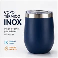 Copo Térmico Inox 360ml com Tampa Vedação Café Chá Vinho Suco