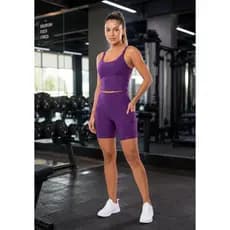 Conjunto Fitness Feminino Academia Short e Regata Suplex Premium Zero Transparência