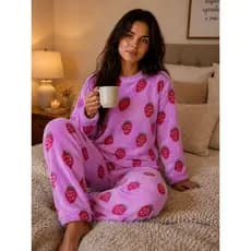 Pijama Feminino Longo UltraSoft Inverno Premium – Confortável