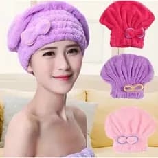 Touca para seca Rápida cabelo Touca de Banho Absorvente Toalha de Microfibra