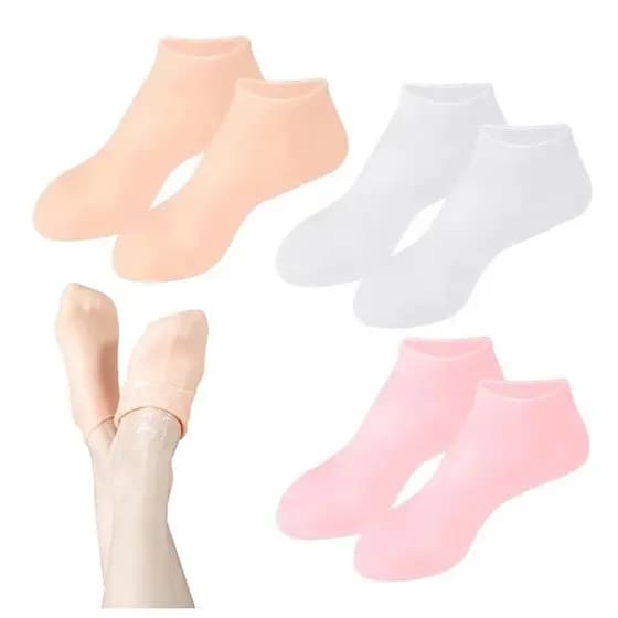 1/2/3 Pares Meias De Silicone Para O Cuidado Dos Pés Gel Hidratante Anti-Rachaduras Removedor De Pele Morta