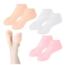 1/2/3 Pares Meias De Silicone Para O Cuidado Dos Pés Gel Hidratante Anti-Rachaduras Removedor De Pele Morta