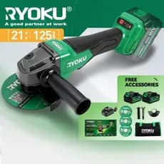 Esmerilhadeira Lixadeira Angular Brushless 2 Baterias 125mm RYOKU
