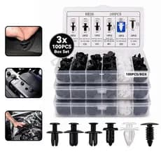 Kit 100/200/300PCS Clipe Fixação Carro  Painel Pára-lamas Rebite Plástico