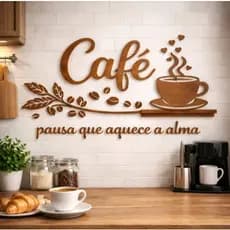 Decoração Cantinho Do Café Mdf Escrita Decorativa Cozinha