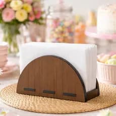 Kit 10 Porta Guardanapo Mdf Meia Lua Decoração Festa Aniversário Enfeite de Mesa