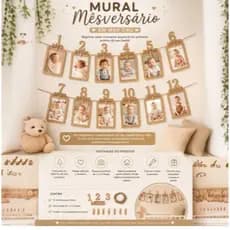 Porta Retrato Mesversário Mdf Kit Quadros Decoração