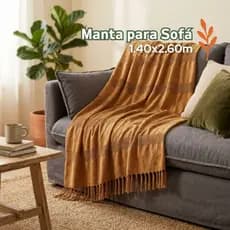 Manta Para Sofá 2 E 3 Lugares 1.40x2.60m Protetora Resistente Macia