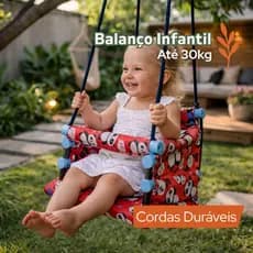 Balanco Infantil Assento Plastico Resistente Para Criancas Diversao Segura Playground