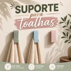 Suporte de Toalha | Suporte Organizador | Gancho | Suporte de Parede