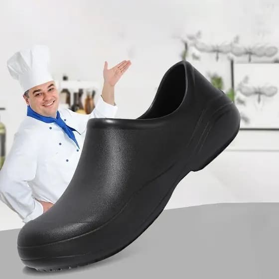Sapato Cozinheira Profissional Hospitalar Fechado Cozinheiro Uniforme EPI Sapato Confortável
