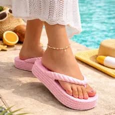 Chinelo Feminino Nuvem Trançado Macio e Confortável Chinelo Feminino Nuvem Trançado Macio e Confortável