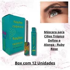 Box Com 12 Unidades Máscara para Cílios Trópico Define e Alonga - Ruby Rose-HB500 rímel