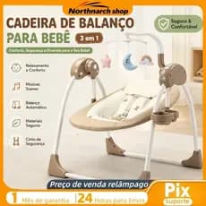 Balanço Infantil com Canção de Ninar e Brinquedos  Cadeira de Descanso para Bebê Recém Nascido
