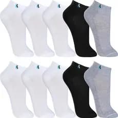 Kit 10 Pares Meia Soquete Cano Curto  Algodão Masculina e Feminina Cano Baixo Tecido Respirável