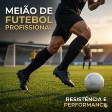 Meiao de Futebol Profissional Masculino Esportivo Meião com Elastico Kits 1,2 ou 3 Pares