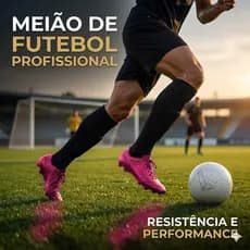 Kit 3 Meião Futebol Masculino Profissional Esportivo Elástico Macio e Confortavel Promoção