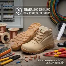 Bota de Segurança Eletrica C.a Gogowear Kw2026 Bico De Pvc Sapato Para Eletricista Unissex