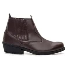 Bota Chelsea Masculina Preta Elástico Lateral Confortável Elegante Trabalho Casual