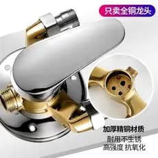 Toda a superfície de cobre montada torneira quente e fria chuveiro Sprinkler conjunto Solar aquecedor de água elétrico t