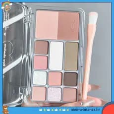 Pounding paleta mais coração cor sombra suave renderização de cor outono inverno fosco luz diária maquiagem contorno Blu