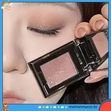 Mão esfregar um dourado mel marrom luz fumado multiuso rosa cristal em pó alto brilho monocromático sombra fosca LUK FIX