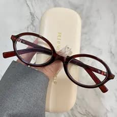Óculos Anti-Luz Azul Proteção para os Olhos Armação Oval Pequena Retro Coreana Simples Óculos Femininos YE8M