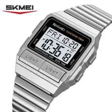 Relógio de Quartzo Masculino SKMEI 2475, Estilo Casual e Empresarial, Pulseira de Aço, Ideal para Presente
