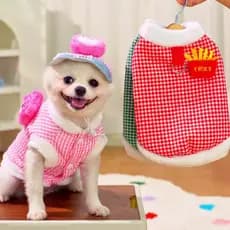 ​ ​   Casaco para Animais de Estimação com Colete de Tração, Adequado para Cães e Gatos - Coleção Outono/Inverno 2025, -