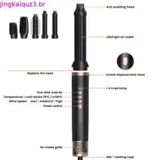 Escova Modeladora 5 Em 1 Escova Secadora 30mm Modelador De Cachos Automatico Escova Secadora E Alisadora